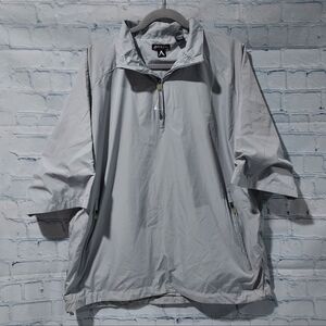 Antigua Mens Medium Grey Pullover Windbreaker Golf Sports Basketball Coach
